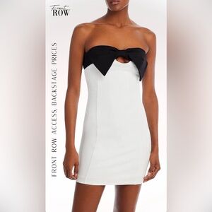 FORE Black And White Bow Mini Dress